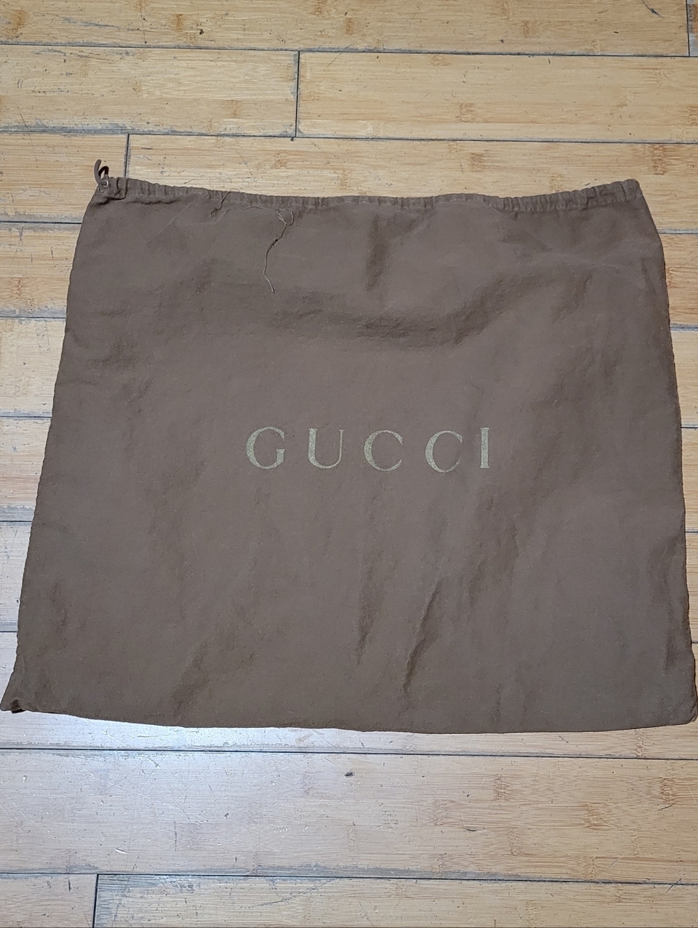 Gucci X Large Brown Dust Bag Drawstring Closure